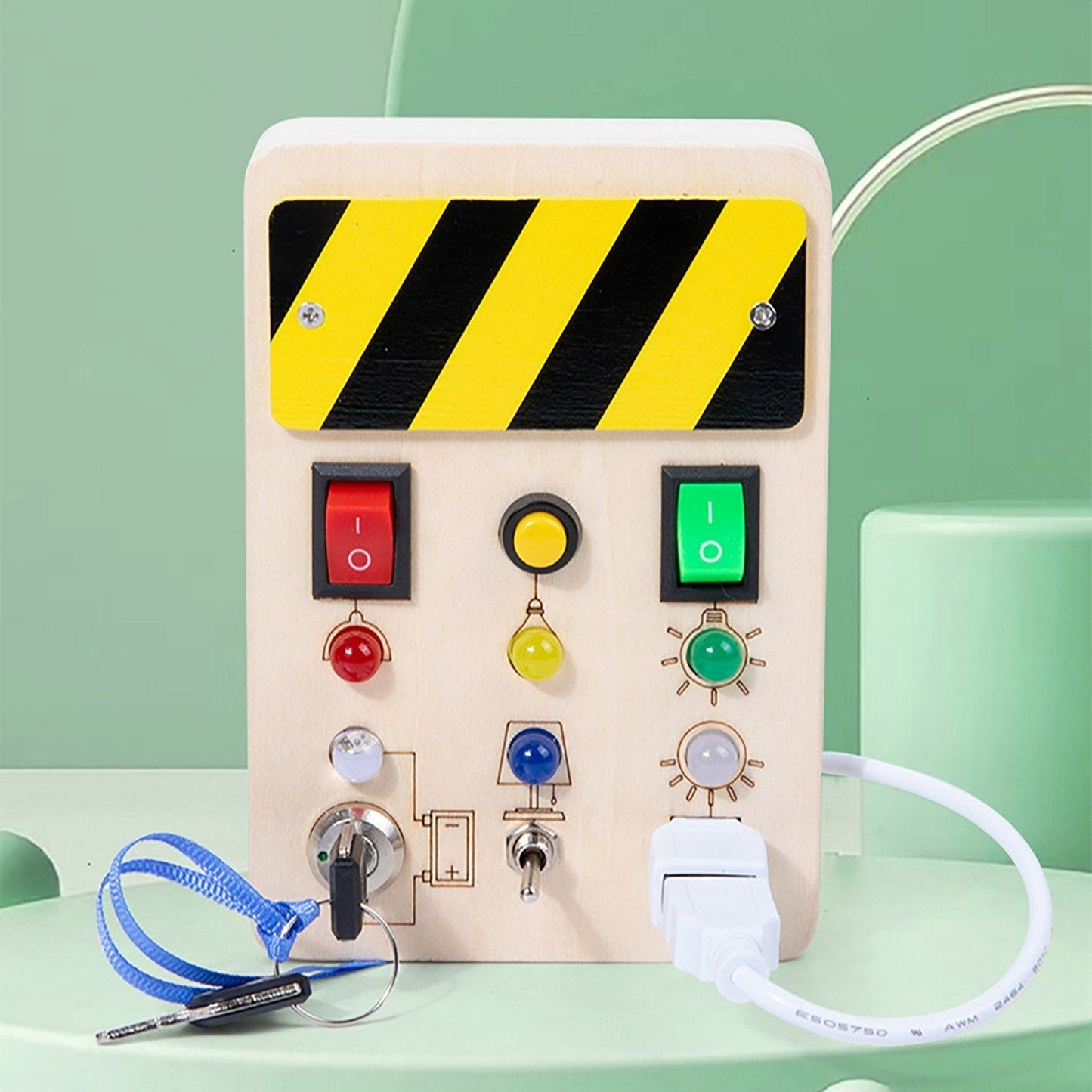 Tableau Montessori - BusyBoardCircuit™ - Déverrouillage de lumière - L'Éveil des tout - petits