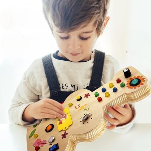 Tableau Montessori - BusyBoardCircuit™ - Guitare - L'Éveil des tout - petits