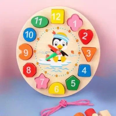 Jouet en Bois - WoodenToys™ - Horloge - L'Éveil des tout - petits