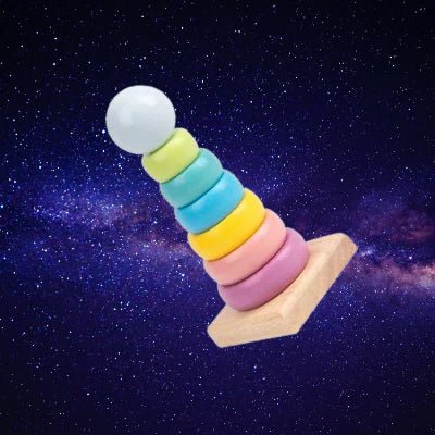 Jouet en Bois - WoodenToys™ - Tour Macaron - L'Éveil des tout - petits