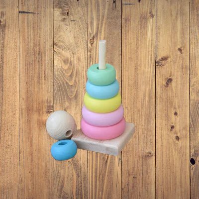 Jouet en Bois - WoodenToys™ - Tour Macaron - L'Éveil des tout - petits