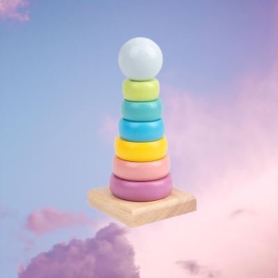 Jouet en Bois - WoodenToys™ - Tour Macaron - L'Éveil des tout - petits