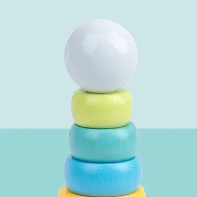 Jouet en Bois - WoodenToys™ - Tour Macaron - L'Éveil des tout - petits