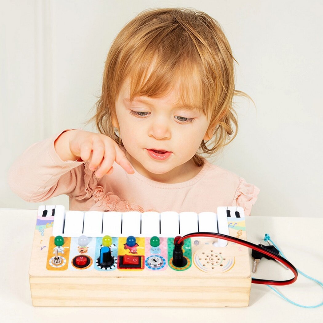 Tableau Montessori - BusyBoardCircuit™ - Piano - L'Éveil des tout - petits