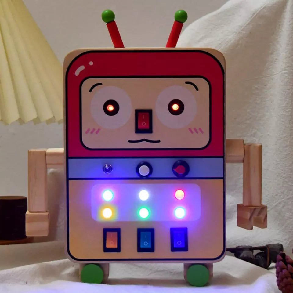 Tableau Montessori - BusyBoardCircuit™ - Robot - L'Éveil des tout - petits