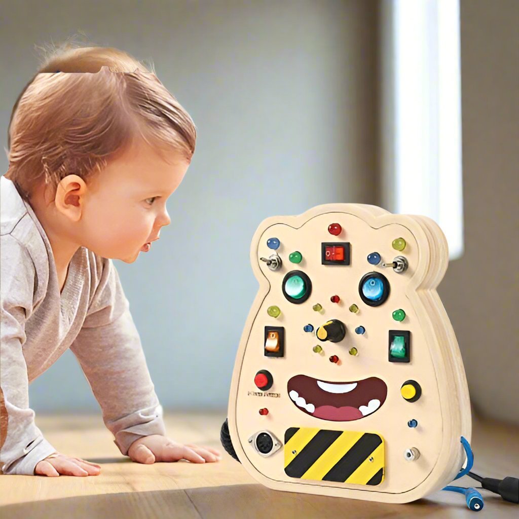 Tableau Montessori - BusyBoardCircuit™ - Visage - L'Éveil des tout - petits