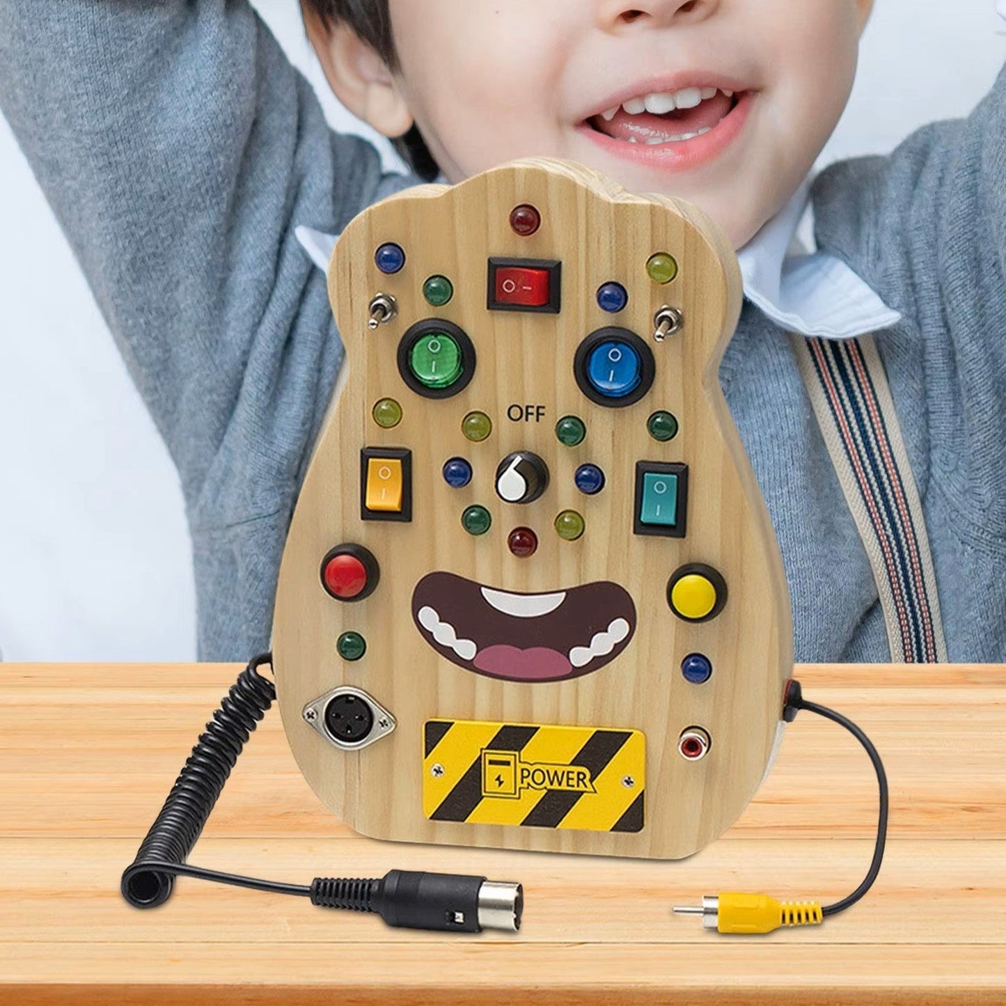 Tableau Montessori - BusyBoardCircuit™ - Visage - L'Éveil des tout - petits