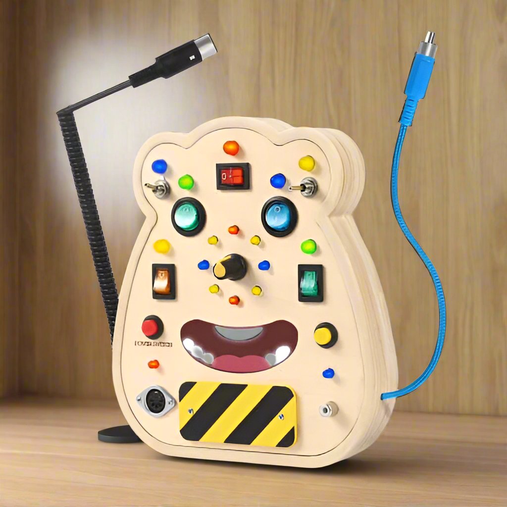 Tableau Montessori - BusyBoardCircuit™ - Visage - L'Éveil des tout - petits